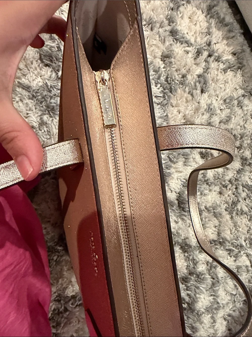 kate spade Rose Gold Glitter Tote